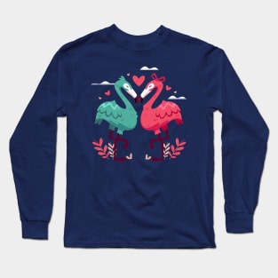 Flamingo Cute Couples Long Sleeve T-Shirt